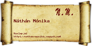 Náthán Mónika névjegykártya